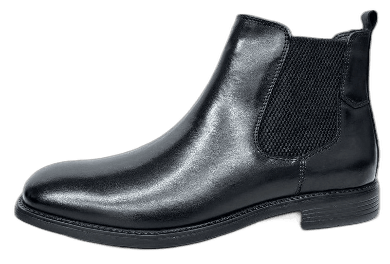 Men's black leather Chelsea boot